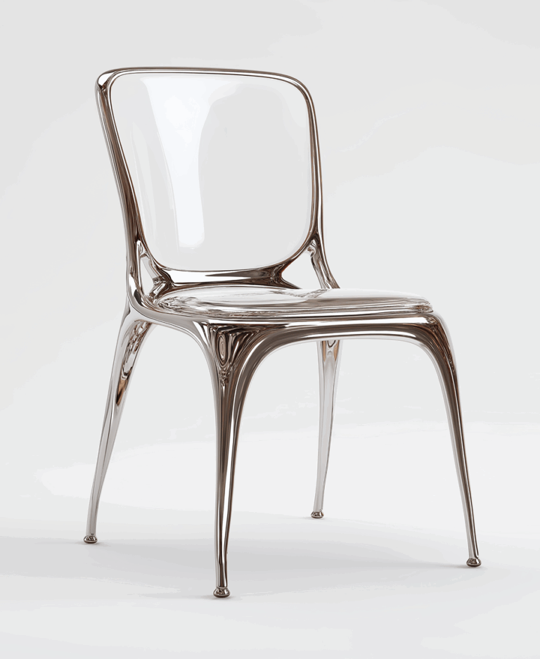 u2875142649_3D_four-legged_chair_silver_color_floating_pure_whi_8f6064c7-a1d1-4869-828f-d82e82256a5b 1